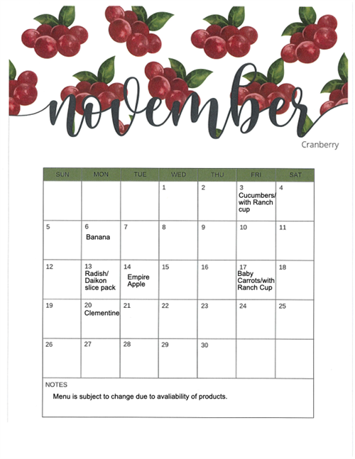  USDA Fresh Fruit and Vegetable Program
